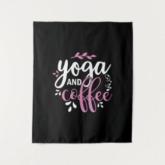 Yoga Lover | Yoga en koffie Wandkleed