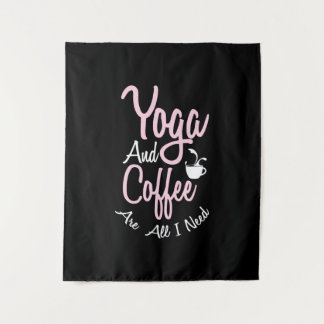 Yoga Lover | Yoga en koffie zijn alles wat ik nodi Wandkleed