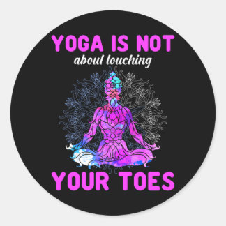 Yoga Lover | Yoga gaat niet over aanraking Ronde Sticker