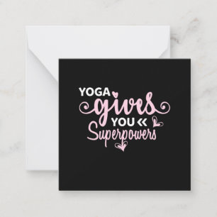 Yoga Lover   Yoga geeft u superkrachten Notitiekaartje