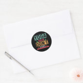 Yoga Lover | Yoga Hair Do Not Care Ronde Sticker (Envelop)