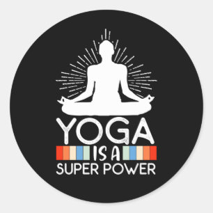 Yoga Lover   Yoga is een supermacht Ronde Sticker