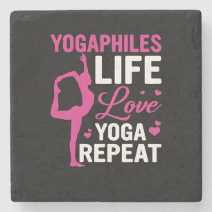 Yoga Lover Yoga Life Love Yoga Repat Stenen Onderzetter