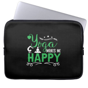 Yoga Lover   Yoga Make Me Happy Laptop Sleeve
