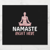 Yoga Lover | Yoga Namaste hier Bier Etiket (Enkel label)