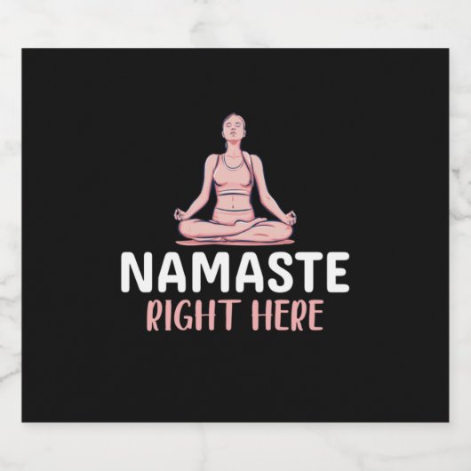 Yoga Lover | Yoga Namaste hier Bier Etiket (Enkel label)