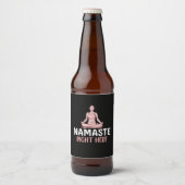 Yoga Lover | Yoga Namaste hier Bier Etiket (Voorkant)