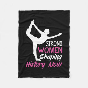 Yoga Lover Yoga Strong Woman Fleece Deken