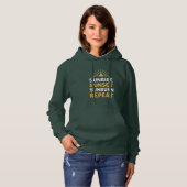 Yoga Lover | Yoga Sunrise Sunset Sunburn Repuit Hoodie (Voorkant volledig)