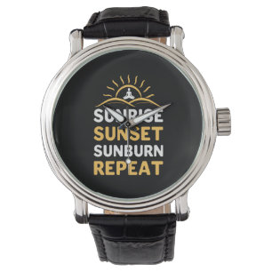 Yoga Lover Yoga Sunrise Sunset Sunburn Repuit Horloge