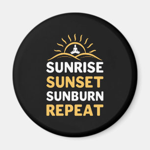 Yoga Lover Yoga Sunrise Sunset Sunburn Repuit Magneet