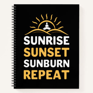 Yoga Lover Yoga Sunrise Sunset Sunburn Repuit Notitieboek