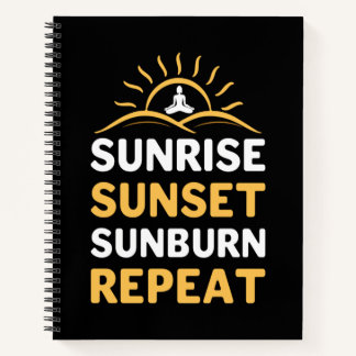 Yoga Lover | Yoga Sunrise Sunset Sunburn Repuit Notitieboek