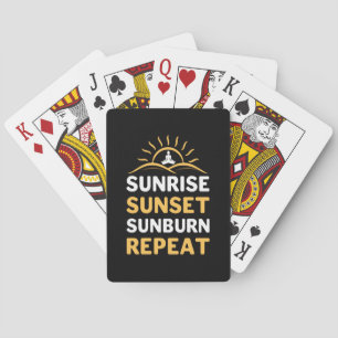 Yoga Lover Yoga Sunrise Sunset Sunburn Repuit Pokerkaarten