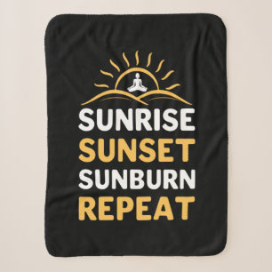Yoga Lover Yoga Sunrise Sunset Sunburn Repuit Sherpa Deken