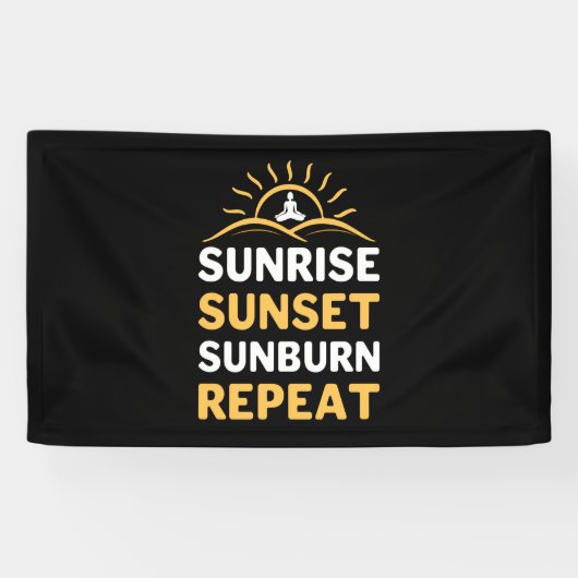 Yoga Lover | Yoga Sunrise Sunset Sunburn Repuit Spandoek (Horizontaal)