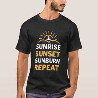 Yoga Lover | Yoga Sunrise Sunset Sunburn Repuit T-shirt