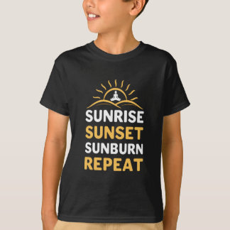 Yoga Lover | Yoga Sunrise Sunset Sunburn Repuit T-shirt