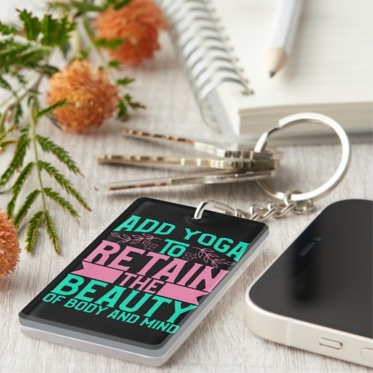 Yoga Lover | Yoga toevoegen om de schoonheid te be Sleutelhanger (Voorkant Rechts)