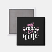 Yoga Lover | Zal yoga voor wijn Magneet (Voorkant / Achterkant)