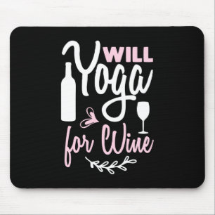 Yoga Lover Zal yoga voor wijn Muismat