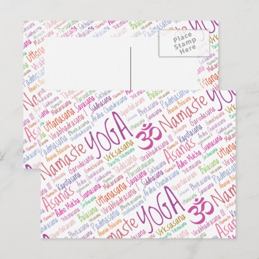 Yoga Lover's Briefkaart (Voorkant / Achterkant)