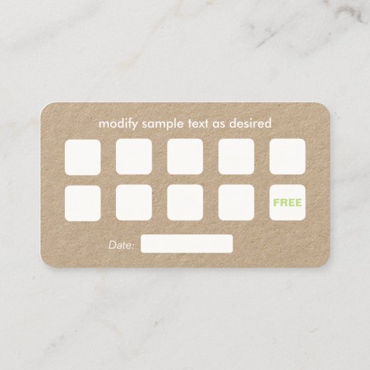 Yoga Loyaliteit 10 bezoeken Visitekaartje (Achterkant)