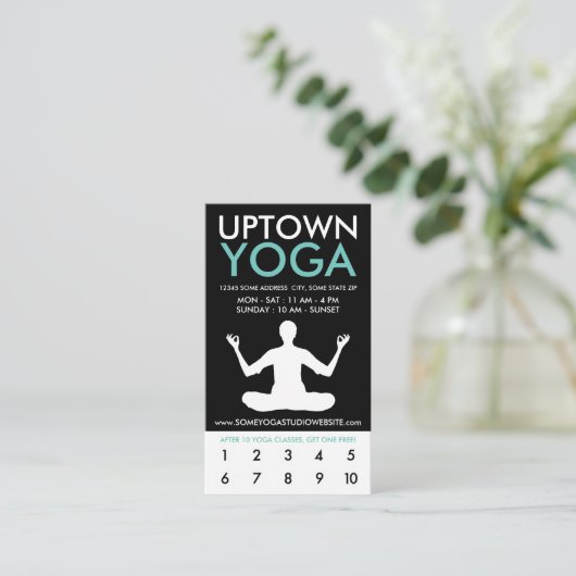 yoga - loyaliteit klantenkaartje (Staand voorkant)