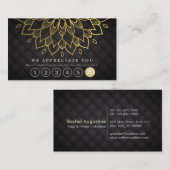 Yoga Loyalty 6 Punch Gold Mandala Black Leather (Voorkant / Achterkant)