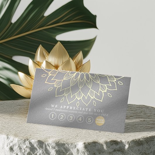 Yoga Loyalty 6 Punch Gold Mandala Grey Leather