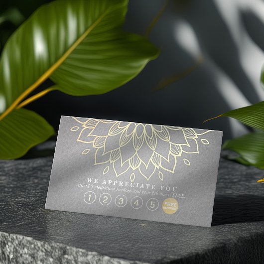 Yoga Loyalty 6 Punch Gold Mandala Grey Leather