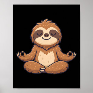 Yoga Luiaard Poster