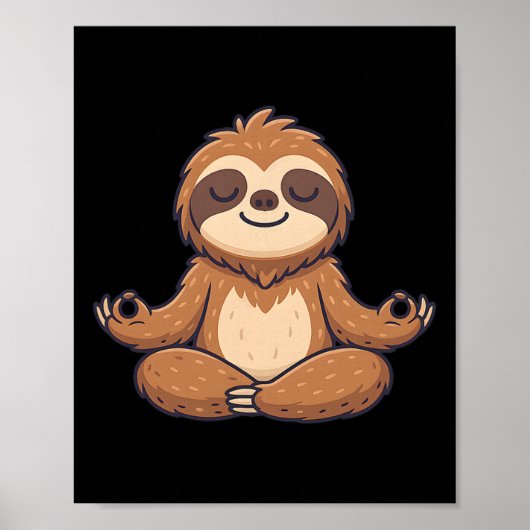 Yoga Luiaard Poster (Voorkant)