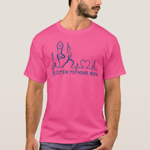 Yoga Luister naar uw lichaam ECG Yoga Mantra T-shirt