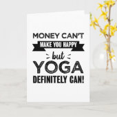 Yoga maakt je gelukkig Funny Gift Kaart (Gele Bloem)