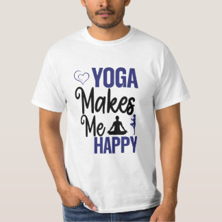 Yoga Maakt Me Gelukkig Cute Fitness Instructeur T- T-shirt
