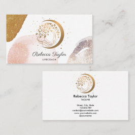 yoga maan trendy life coach tree of life gold busi visitekaartje