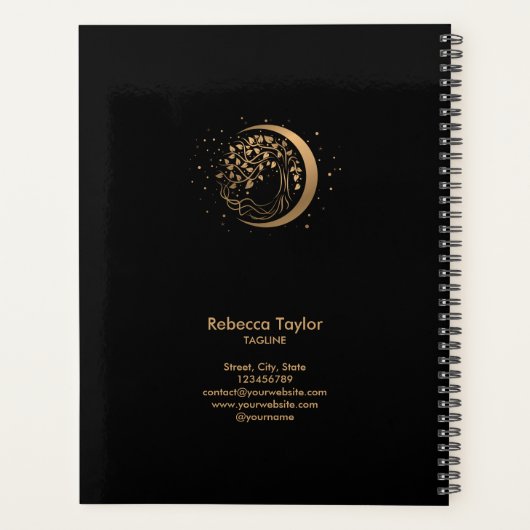 yoga maantrendy life coach tree of life gold planner (Achterkant)