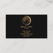 yoga maantrendy life coach tree of life gold visitekaartje (Achterkant)