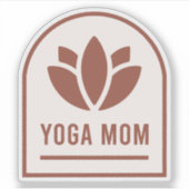 Yoga mama moeder lotusbloem boho esthetiek sticker (Voorkant)