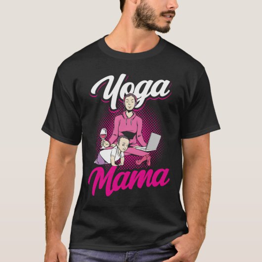Yoga Mama Moeder Mama Hobby Mama Grappig T-shirt (Voorkant)