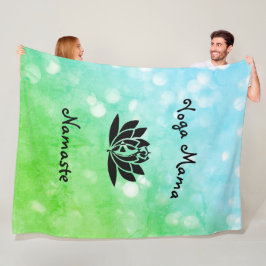 Yoga Mama Namaste design Fleece Deken