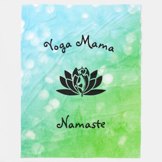 Yoga Mama Namaste design Fleece Deken (Voorkant)