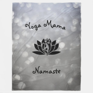 Yoga Mama Namaste design Fleece Deken