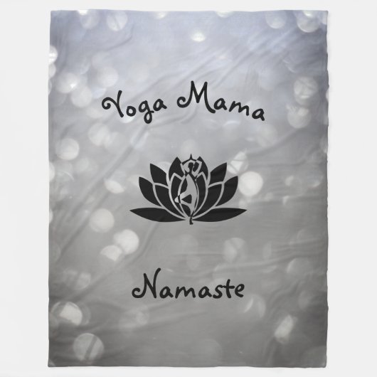 Yoga Mama Namaste design Fleece Deken (Voorkant)