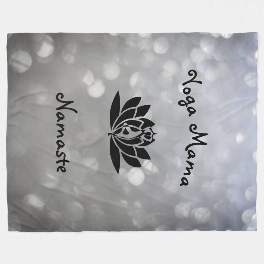 Yoga Mama Namaste design Fleece Deken (Voorkant (Horizontaal))