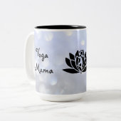 Yoga Mama Namaste design Tweekleurige Koffiemok (Voorkant links)