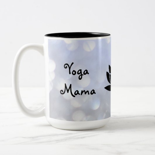 Yoga Mama Namaste design Tweekleurige Koffiemok (Links)