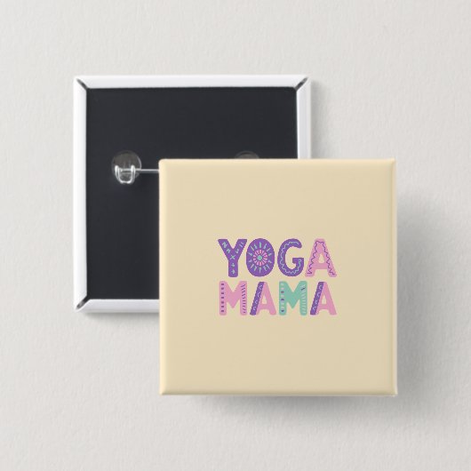 Yoga Mama Pastel Button Badge (Voorkant /achterkant)