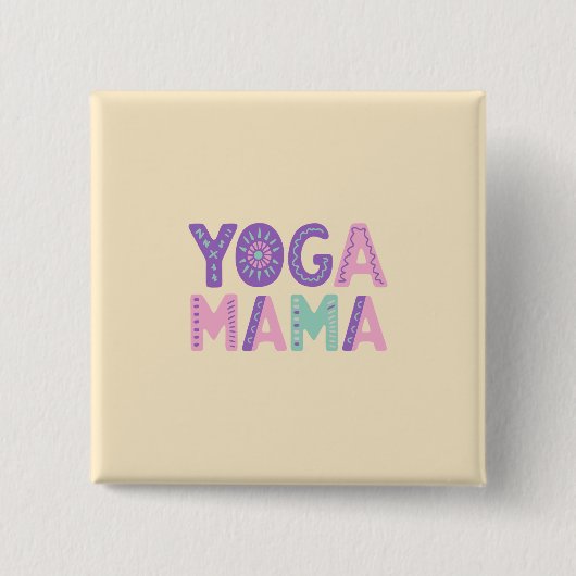 Yoga Mama Pastel Button Badge (Voorkant)
